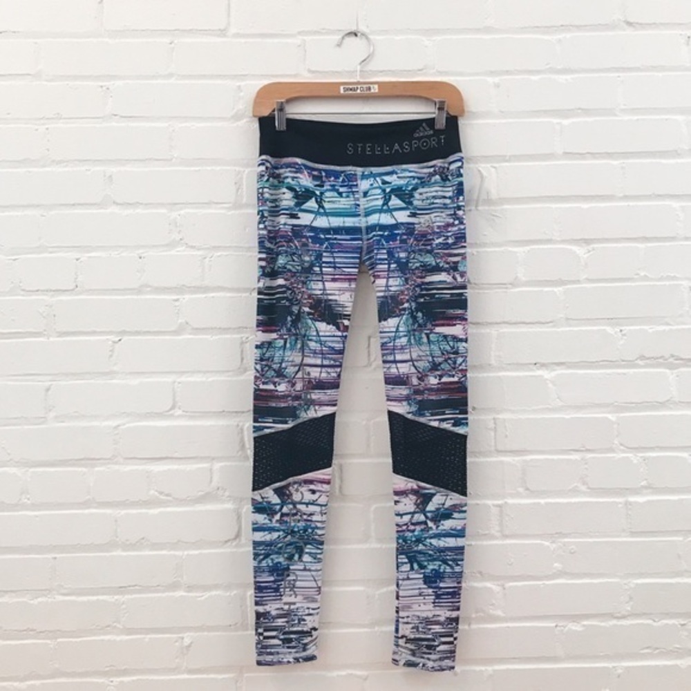 ADIDAS STELLA MCCARTNEY print striped abstract leggings